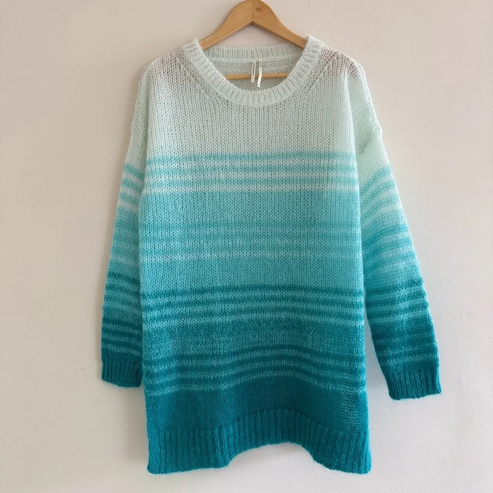 By Anthropologie Ombre‎ Tunic Mohair Sweater Size S